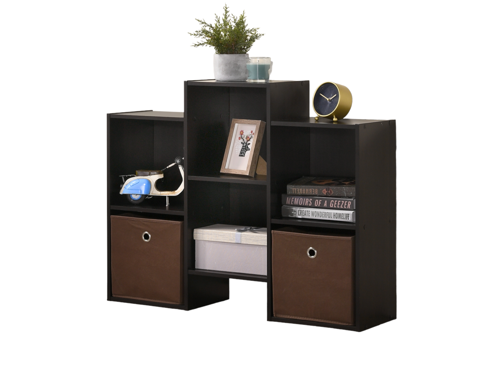 фото Стеллаж деревянный gastrorag gr-6tss1-es,открытый книжный шкаф,комод,цвет темно-коричневый