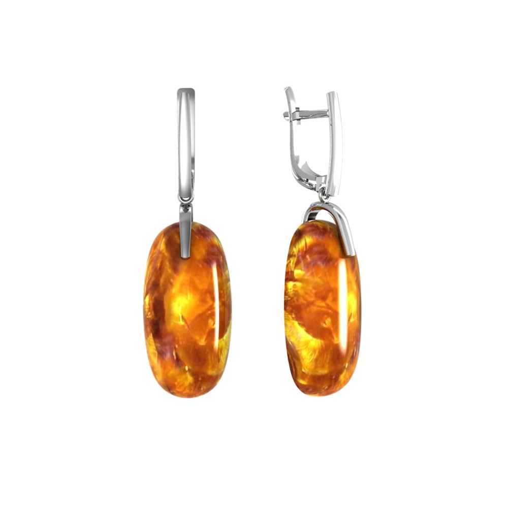 

Серьги из серебра ПРИВОЛЖСКИЙ ЮВЕЛИР 303446-YN, янтарь, 303446-YN