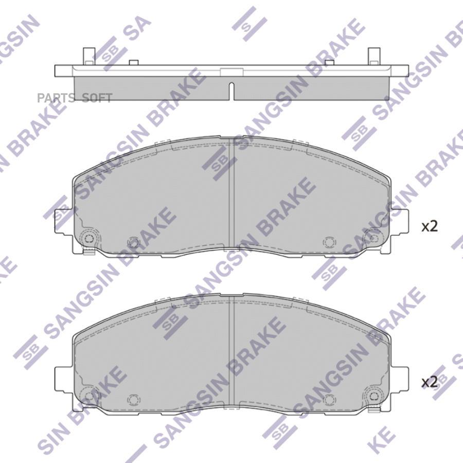 

Тормозные колодки Sangsin brake SP4323, SP4323