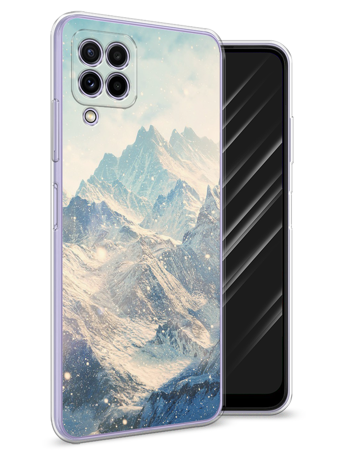 

Чехол Awog на Samsung Galaxy M22 / Самсунг M22 "Горы 4", Голубой, 2103450-4