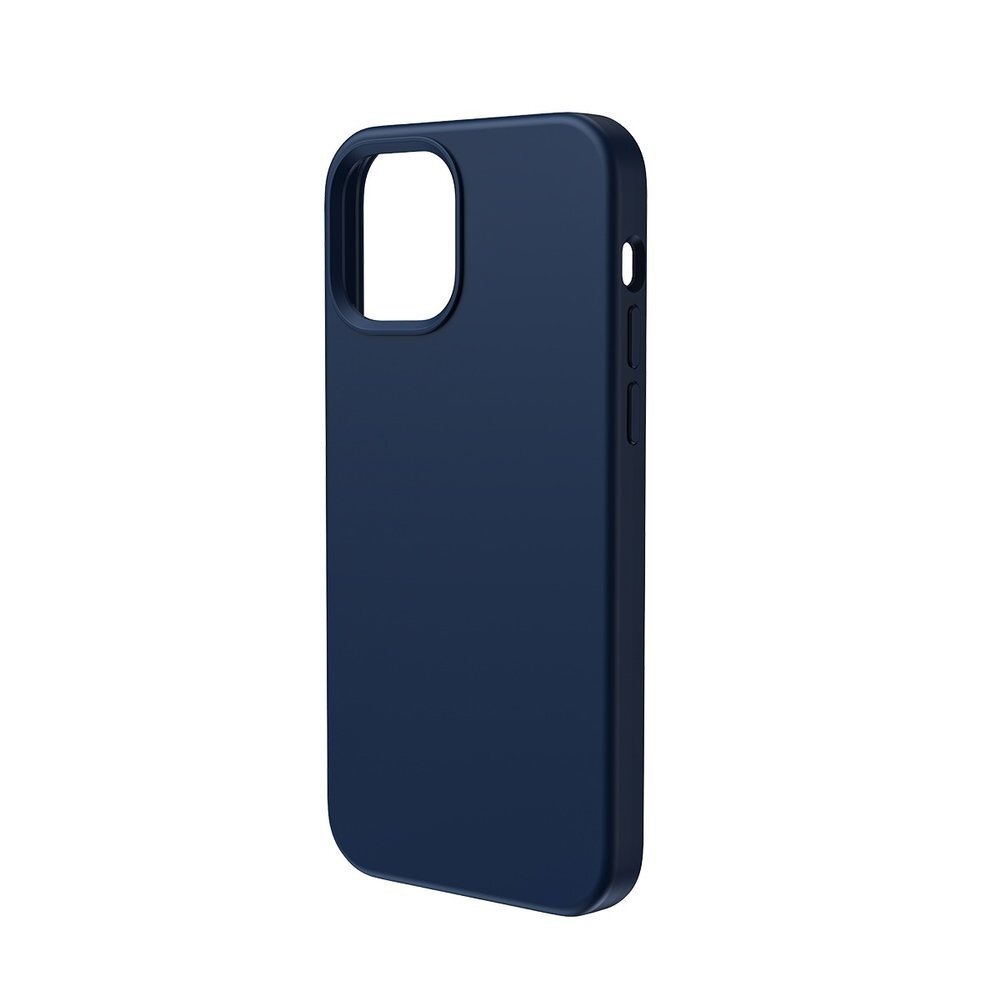 фото Чехол baseus liquid silica gel magnetic case для iphone 12 mini синий (wiapiph54n-yc03)