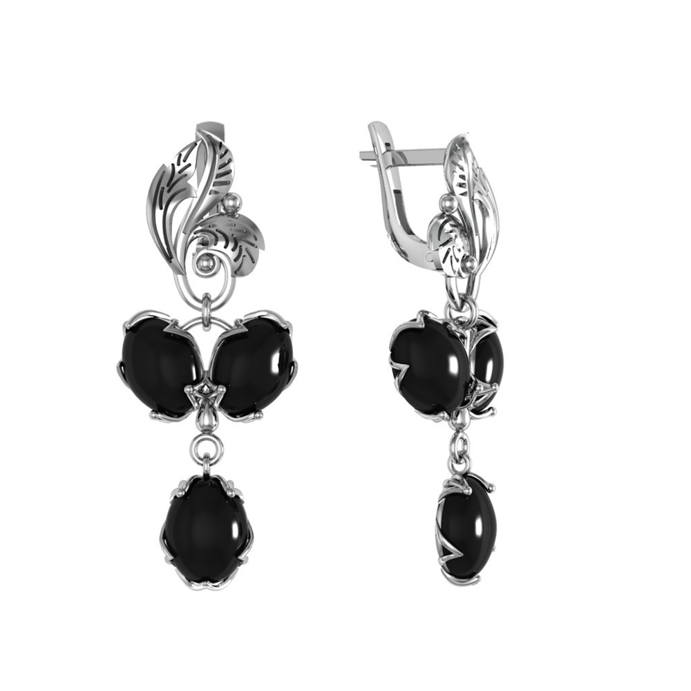 

Серьги из серебра ПРИВОЛЖСКИЙ ЮВЕЛИР 333496-AG73, агат, 333496-AG73