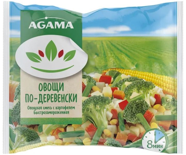 Смесь Agama Овощи по-деревенски замороженная 400 г 160₽