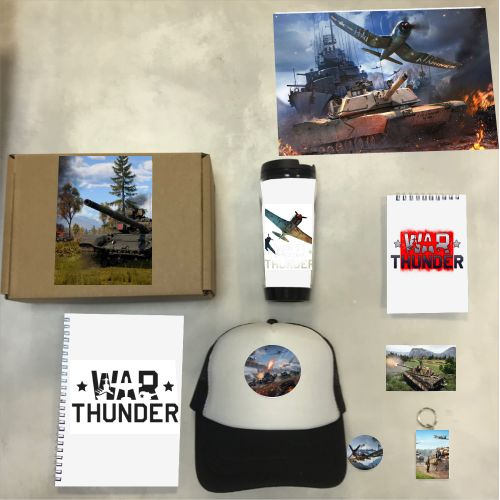 

Бокс с подарком принт Гром войны, War Thunder 0007, 8 предметов
