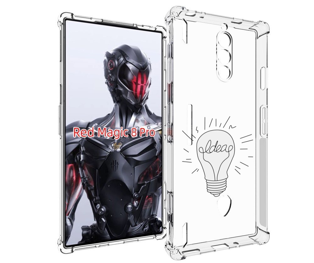 Чехол MyPads лампочка-с-идеей для ZTE Nubia Red Magic 8 Pro / Red Magic 8 Pro Plus