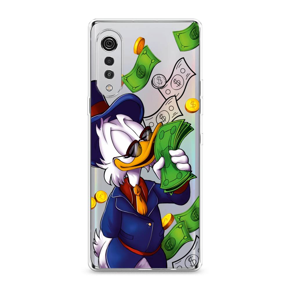 

Чехол на LG Velvet 4G/5G "Scrooge McDuck with Money", Синий;зеленый;белый, 84450-6