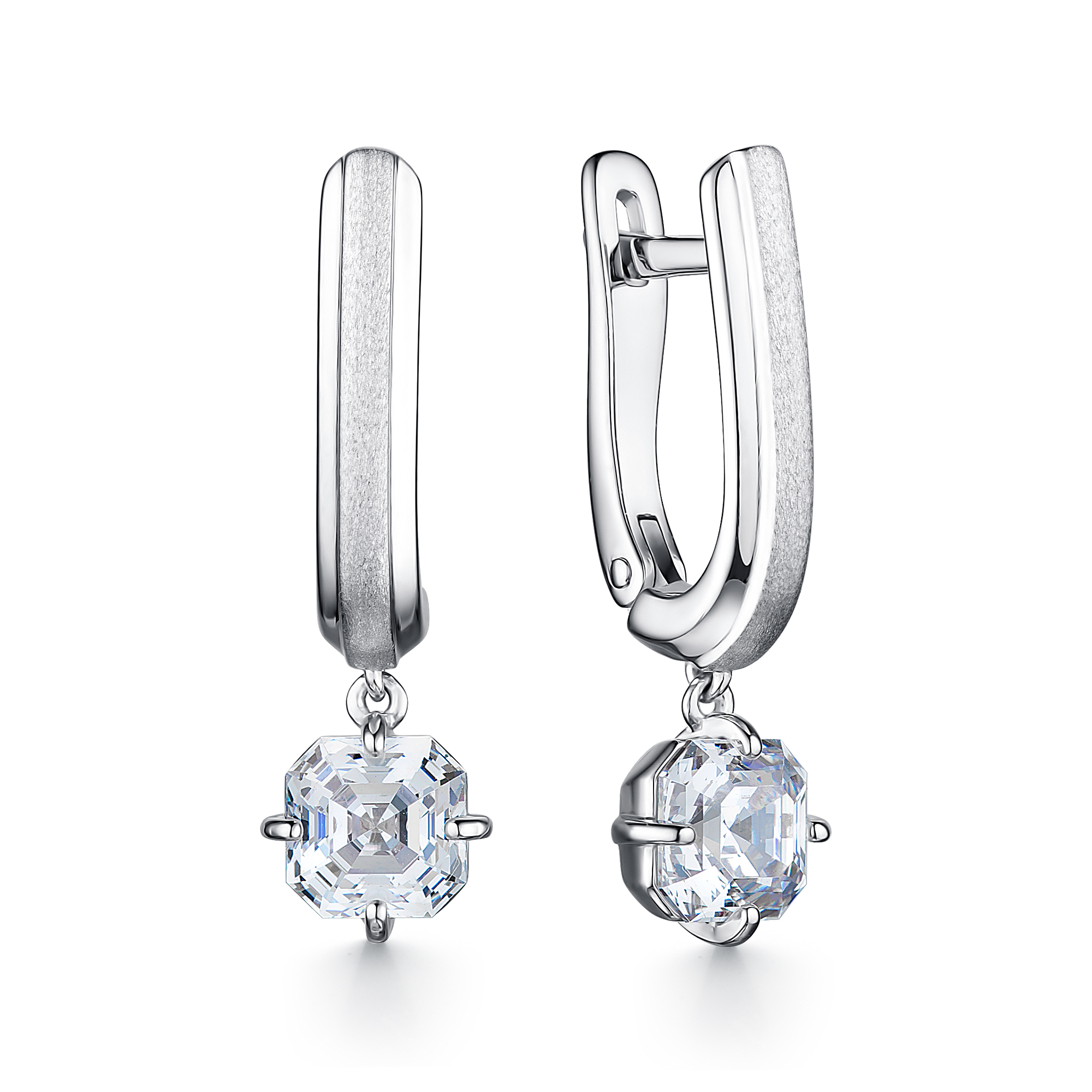 

Серьги из серебра с Swarovski 02-2485/00СВ-00 АЛЬКОР, 02-2485/00СВ-00