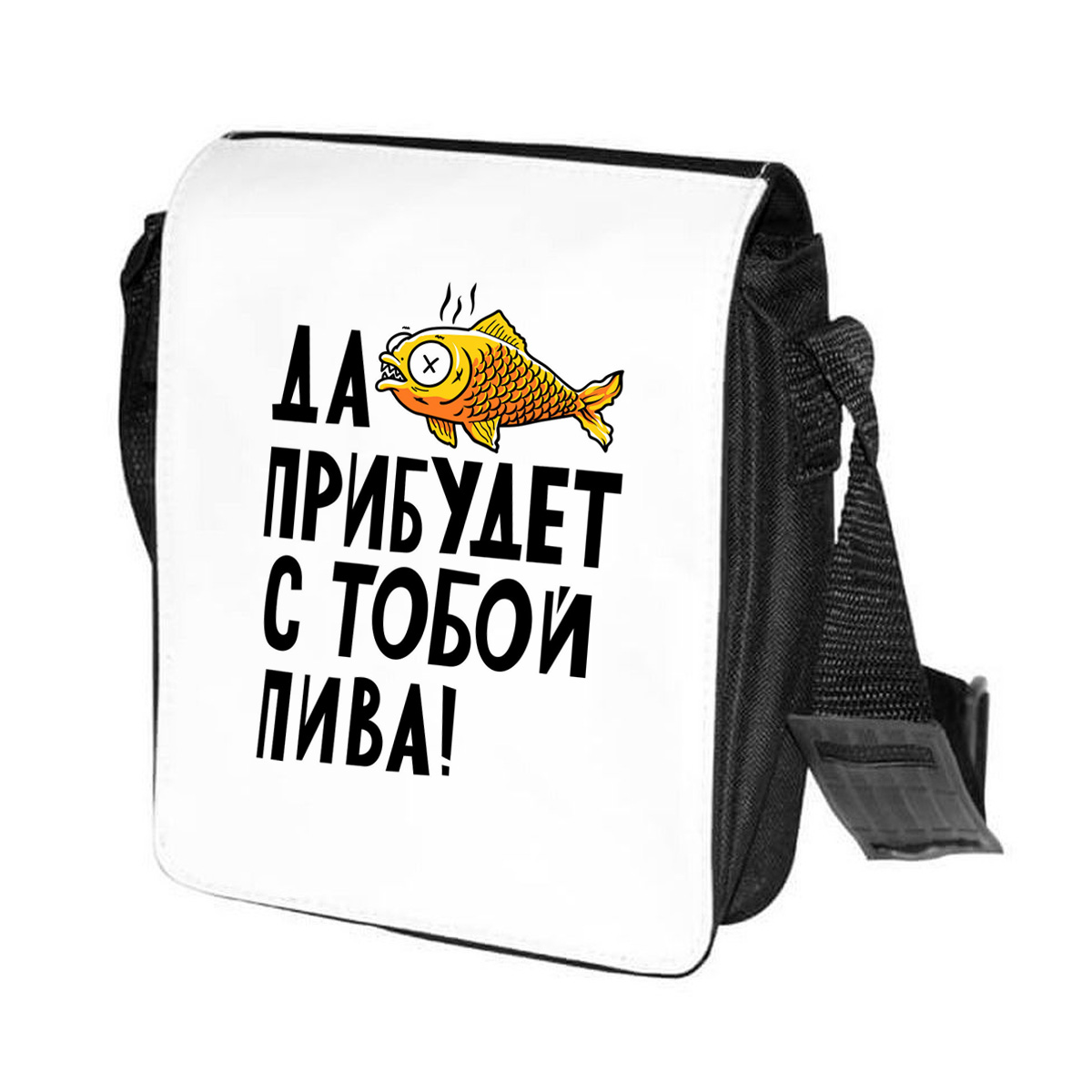 

Сумка унисекс CoolPodarok CN0151304 черно-белый, Черный;белый, CN0151304