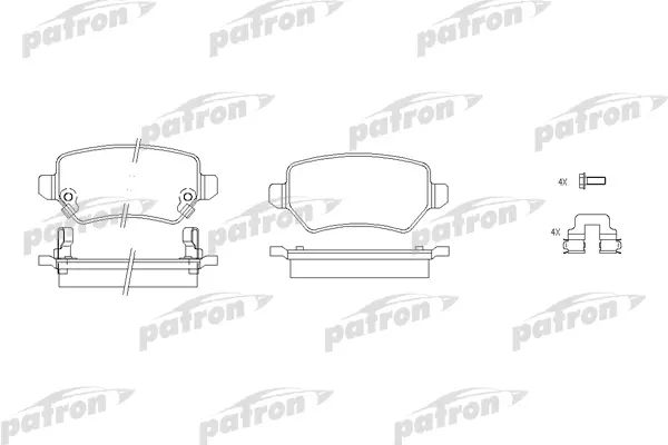 

Тормозные колодки PATRON дисковые PBP1521
