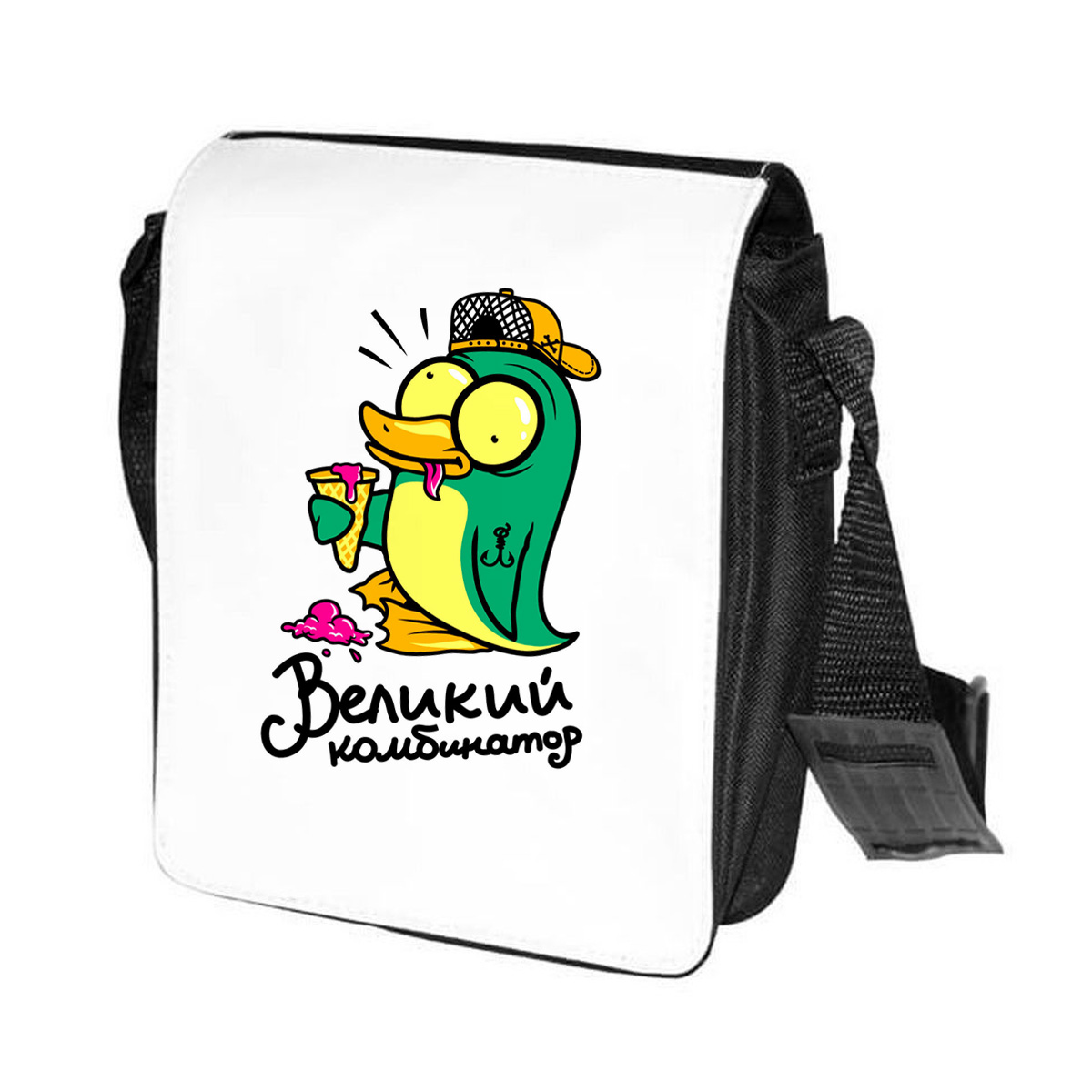 

Сумка унисекс CoolPodarok CN0151355 черно-белый, Черный;белый, CN0151355