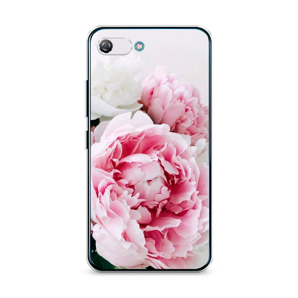 

Чехол на Itel A25 "Розовые и белые пионы", Розовый;белый, 3200250-2