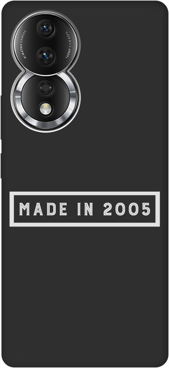 

Матовый Soft Touch силиконовый чехол на Honor 80 с 3D принтом "2005 W" черный, Черный;белый, 159063