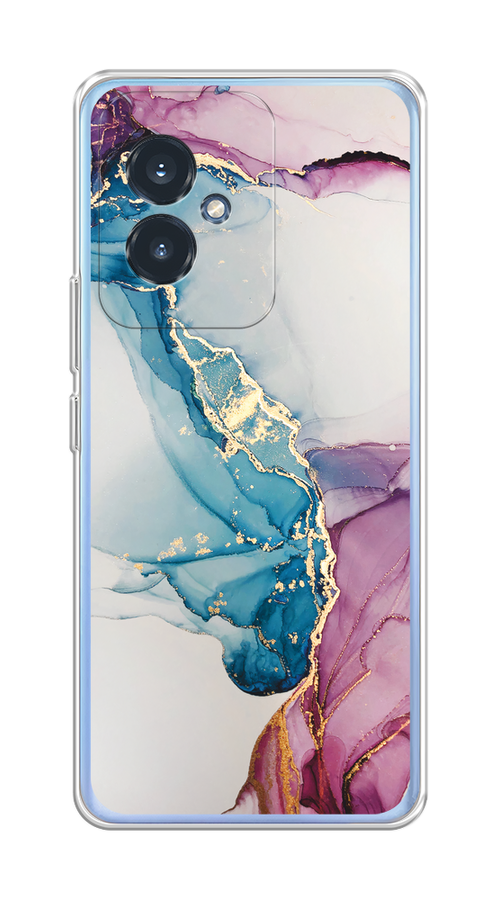 

Чехол на Honor 100 "Розовые разводы рисунок", Синий;розовый, 6122750-1