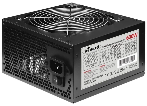 

Блок питания AeroCool Cylon 600W, Черный, Cylon 600W