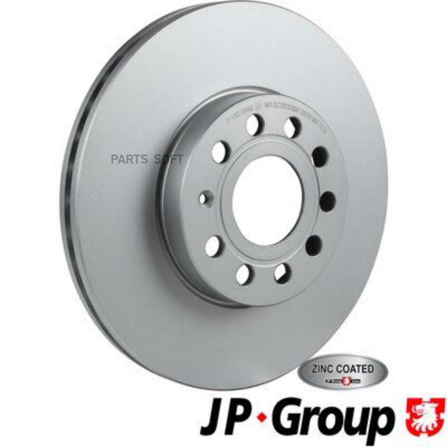 JP GROUP 1163109400 Диск тормозной AUDI A3 04 VW CADDY 04 G5/TOURAN 03 вент. 1шт