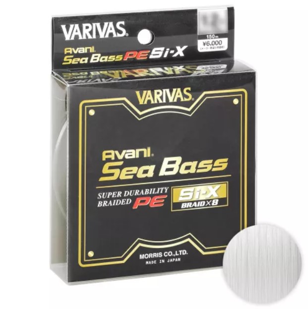 

Шнур Varivas Avani Sea Bass Si-x X8 150м. 0.205мм. WHITE, Avani Sea Bass Si-x X8