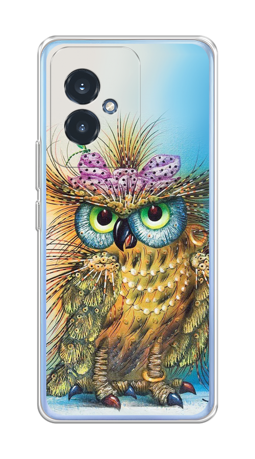

Чехол на Honor 100 "Модная сова", Коричневый;голубой, 6122750-1