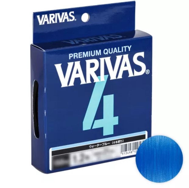 

Шнур Varivas PE X4 150м. 1.2 Water Blue, Varivas PE X4 150м. 1.2 Water Blue