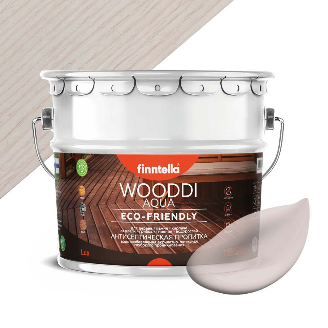 

Антисептическая пропитка для дерева на водной основе FINNTELLA WOODDI AQUA для внутренних, Бежевый, WOODDI AQUA цвет