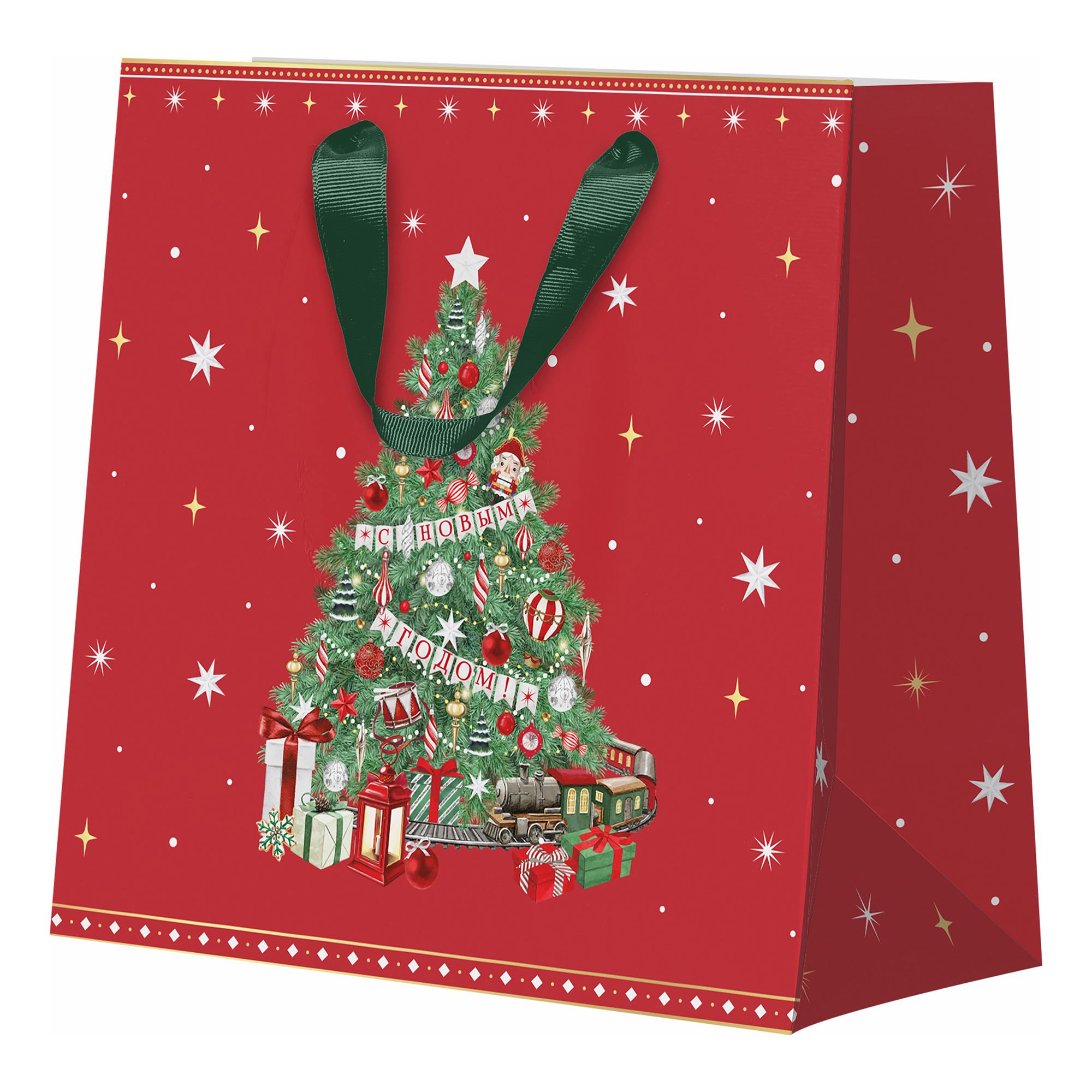 

Пакет подарочный 45 х 41 х 18 см Новогодняя сказка, Разноцветный