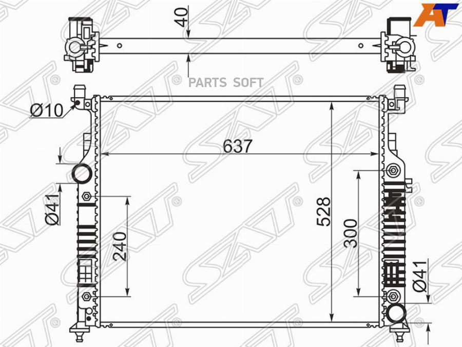 

SAT Радиатор MERCEDES ML/GL/R-CLASS W164/X164/W251 2.8D/3.0D/3.2D/3.5/3.5D/4.5/5.0/5.5/6.3