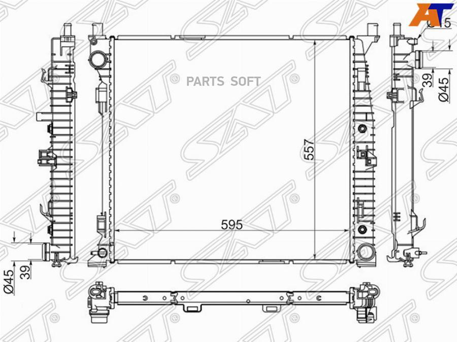 

Радиатор Mercedes M-Class W166 11-/Gl X166 12- Sat арт. MB0005-11