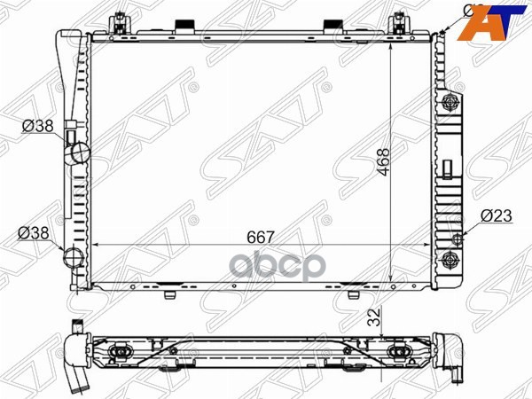 

Радиатор Mercedes S-Class W140 2.8/3.0/3.2 92-98 Sat арт. MB0006-1
