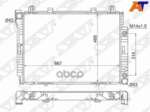 

Радиатор Mercedes S-Class W140 3.0td/3.5td 91-98 Sat арт. MB0006-2