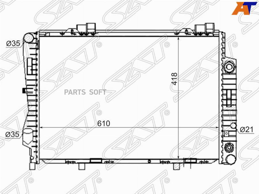 

Радиатор Mercedes C-Class W202 2.8/3.6 93-00 Sat арт. MB0008-2