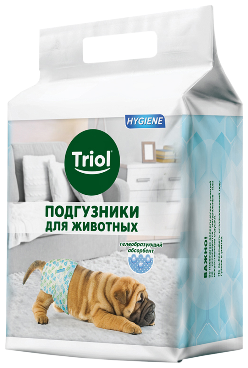 

Подгузники для собак Triol Hygiene XL, 22-30 кг, 10 шт