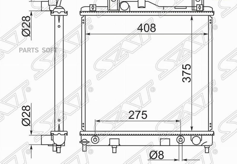 

Радиатор Mitsubishi Pajero Junior 95-98/Mini 94-98 Sat арт. MC00013