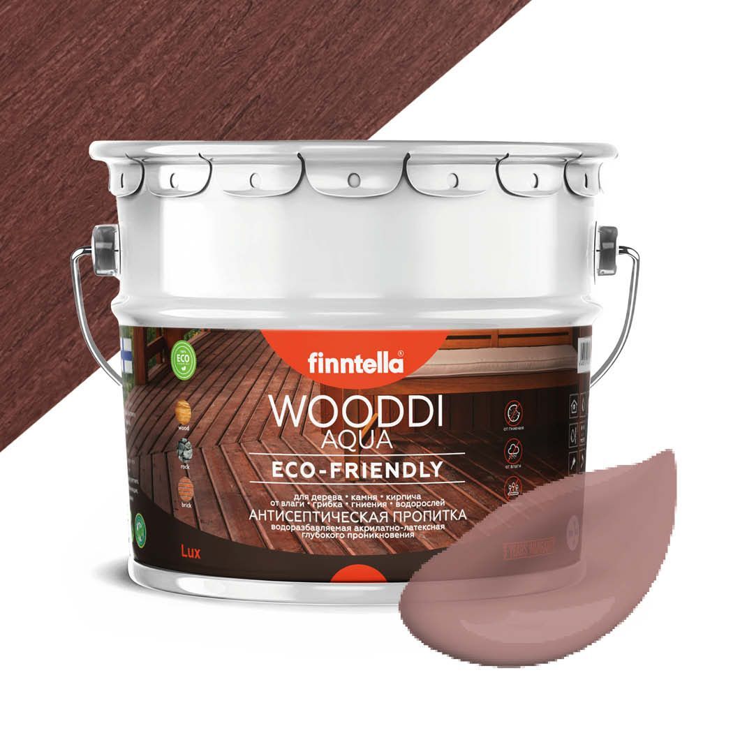 

Антисептическая пропитка для дерева на водной основе FINNTELLA WOODDI AQUA для внутренних, Красный, WOODDI AQUA цвет