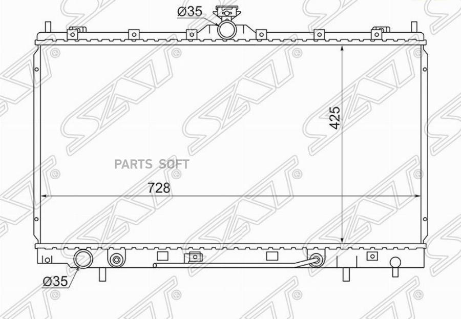 

Радиатор Mitsubishi Grandis 4g69 03- Sat арт. MC0008-03