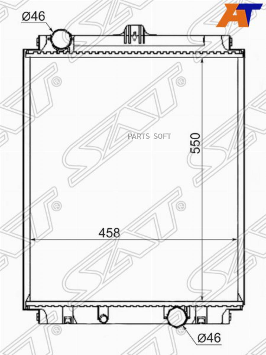 

Радиатор Mitsubishi Canter 4d30/4d34t/4d35/4d36 4m40 93- 51 / 53 43 / 44 550mm Sat арт.