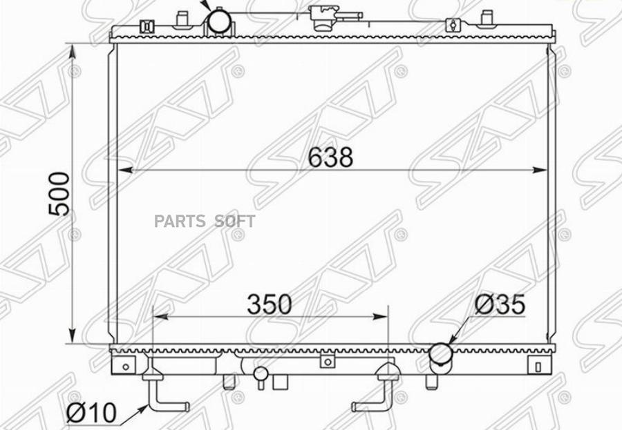 

SAT Радиатор MITSUBISHI CHALLENGER/MONTERO SPORT 2.8 96-02 DIESEL (пластинчатый)