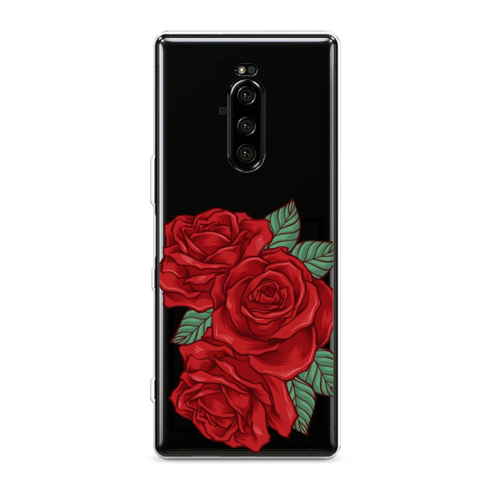 

Чехол на Sony Xperia XZ4 "Три алые розы", Красный, 53850-2