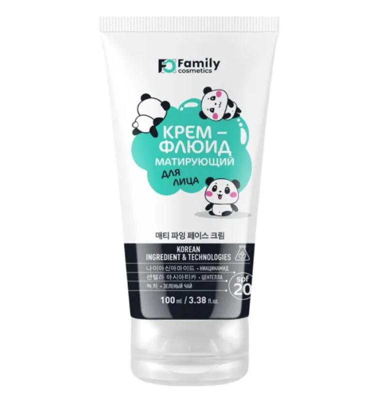 Крем-Флюид для лица Family Cosmetics Панда Матирующий, 100 мл х 6 шт. шар фольгированный 24 дино панда с подложкой