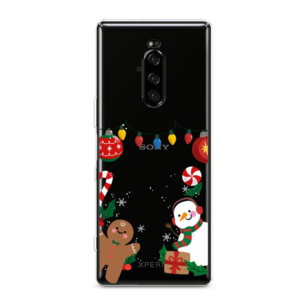 

Чехол на Sony Xperia XZ4 "Новогоднее настроение", Коричневый;красный;зеленый, 53850-5