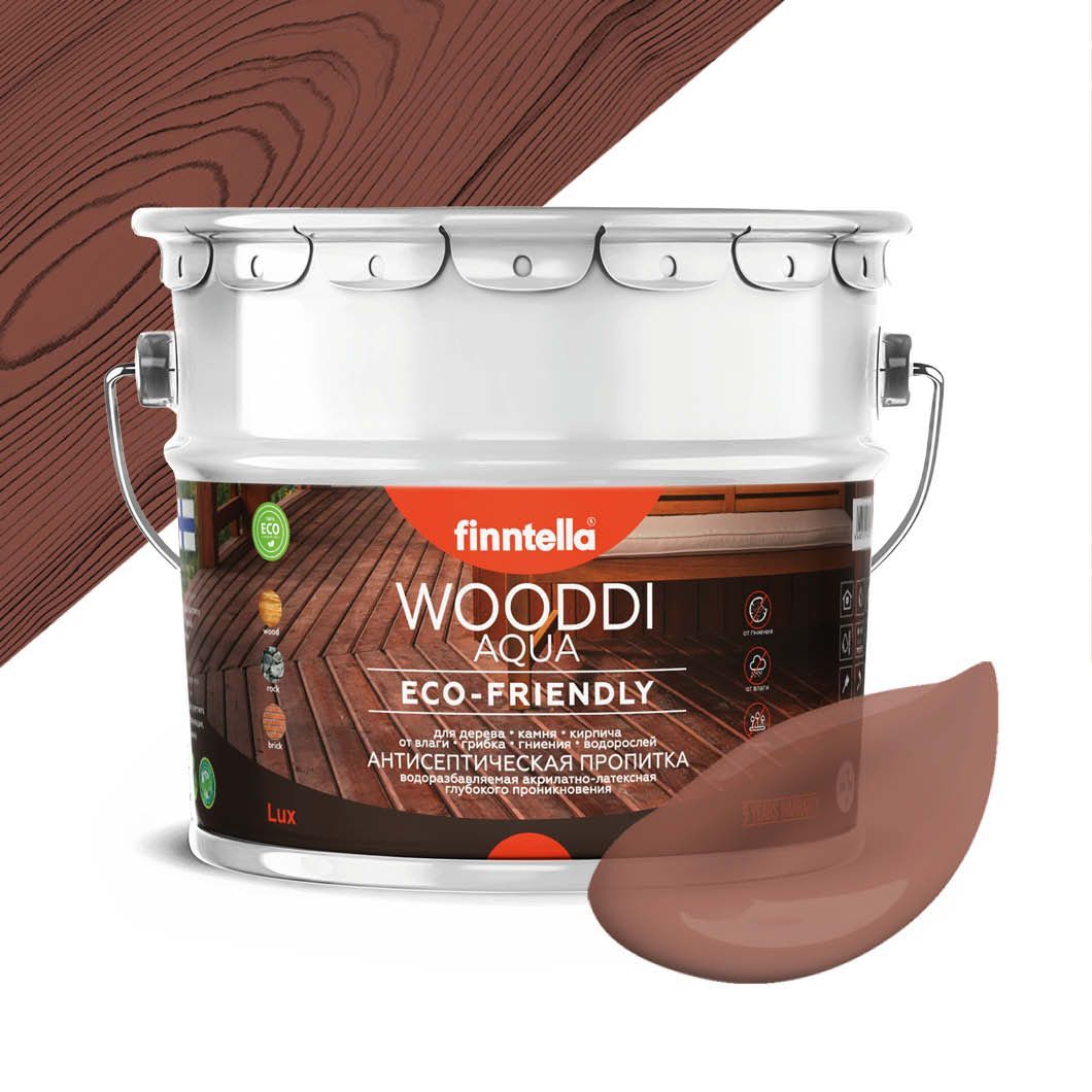 

Антисептическая пропитка для дерева на водной основе FINNTELLA WOODDI AQUA для внутренних, Красный, WOODDI AQUA цвет