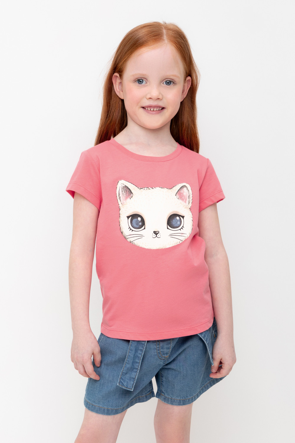 

Футболка детская CROCKID TR 201 К 302341, клубнично-розовый, 128, TR 201