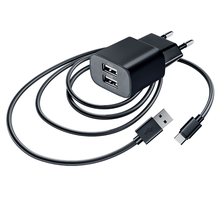 

Сетевое зарядное устройство Gal UC-2499 Type-C 2.1 А черный, UC-2499