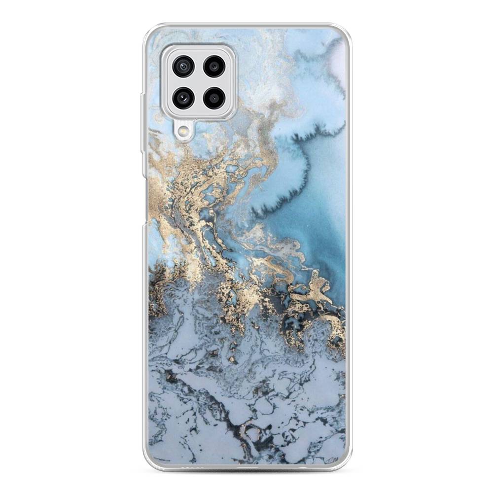 

Чехол Awog на Samsung Galaxy M22 / Самсунг M22 "Морозная лавина синяя", Серебристый, 2103450-3