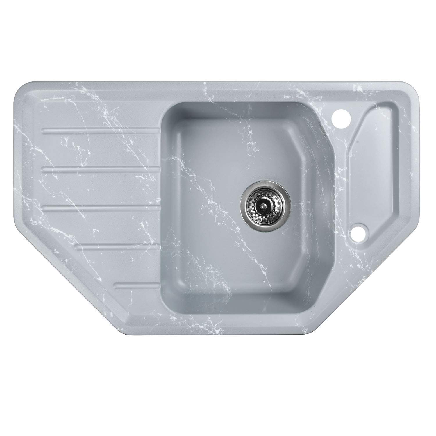 

Мойка из искусственного камня для кухни WISENT WE08-17 Мрамор Серо-белый (БЕЛАРУСЬ), Серый, WE08-17