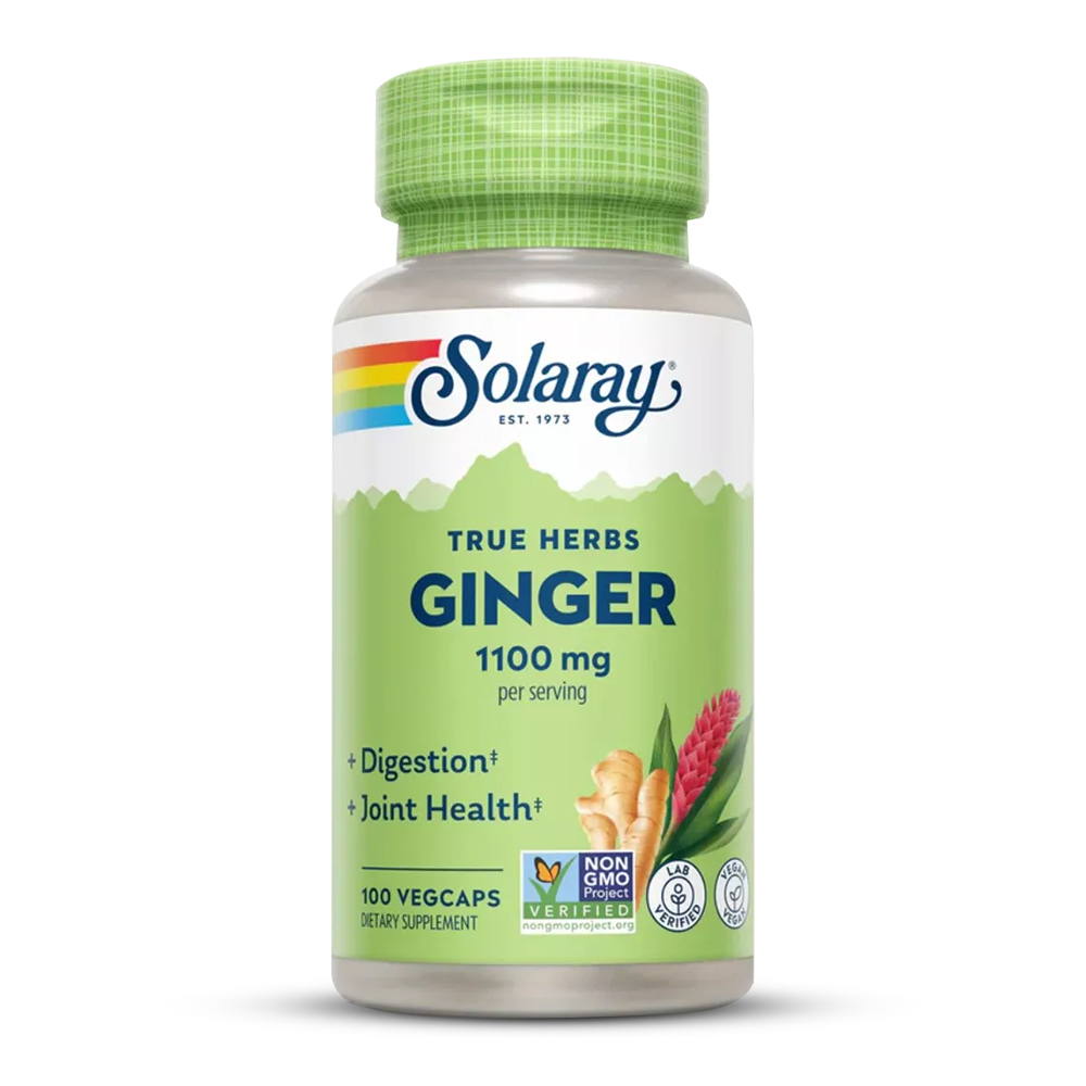 Ginger Root, 100ct 550mg, Корень имбиря Solaray Ginger Root 550mg 100 капсул  - купить