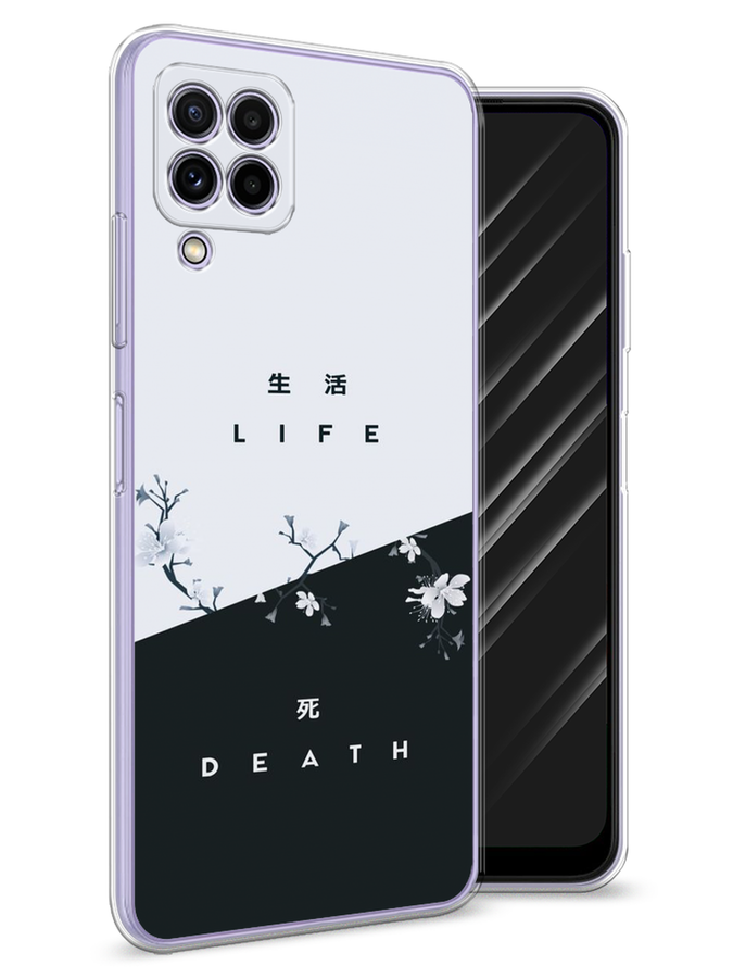 

Чехол Awog на Samsung Galaxy M22 / Самсунг M22 "Life and death", Черный;серый, 2103450-7