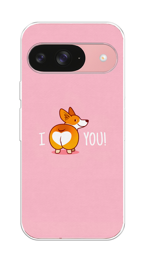 

Чехол на Google Pixel 9 "Корги I love you", Розовый;коричневый;белый, 271950-1