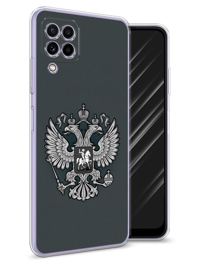 

Чехол Awog на Samsung Galaxy M22 / Самсунг M22 "Герб России серый", 2103450-5