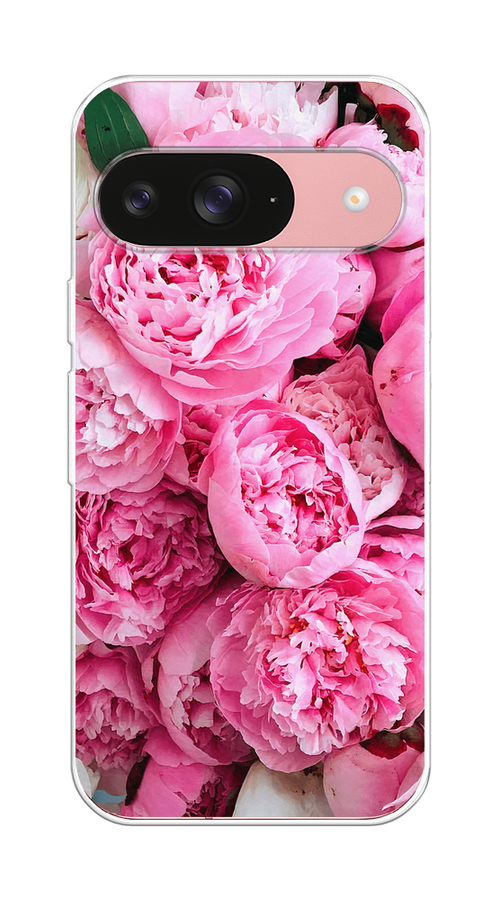 

Чехол на Google Pixel 9 "Розовые пионы", Бежевый;розовый, 271950-1
