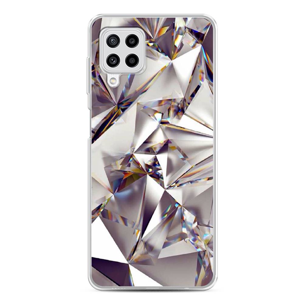 

Чехол Awog на Samsung Galaxy M22 / Самсунг M22 "Бриллианты", Серебристый;бежевый, 2103450-7