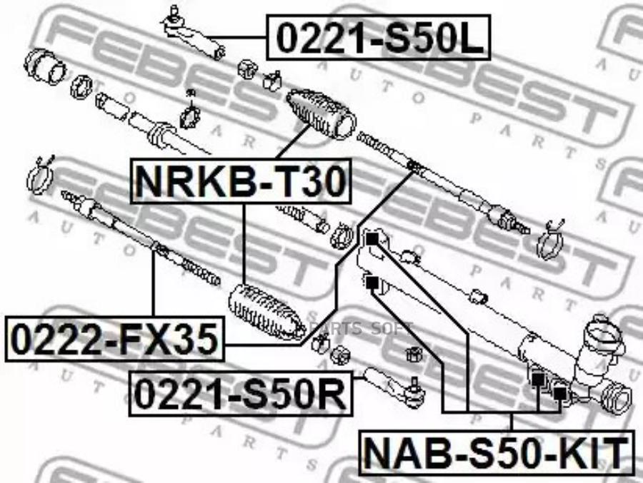 

Сайлентблок Febest NABS50KIT